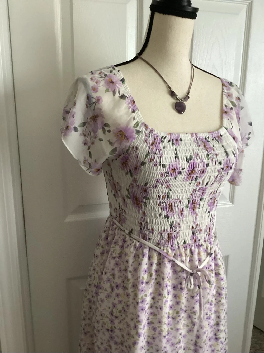 floral below knee pastel dress. teen or womens
